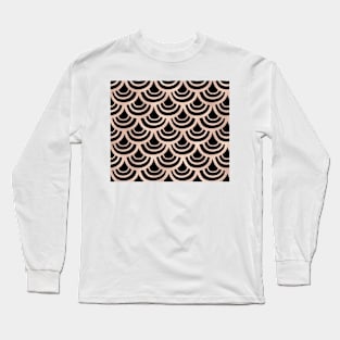 Rose gold onyx fish scales Long Sleeve T-Shirt